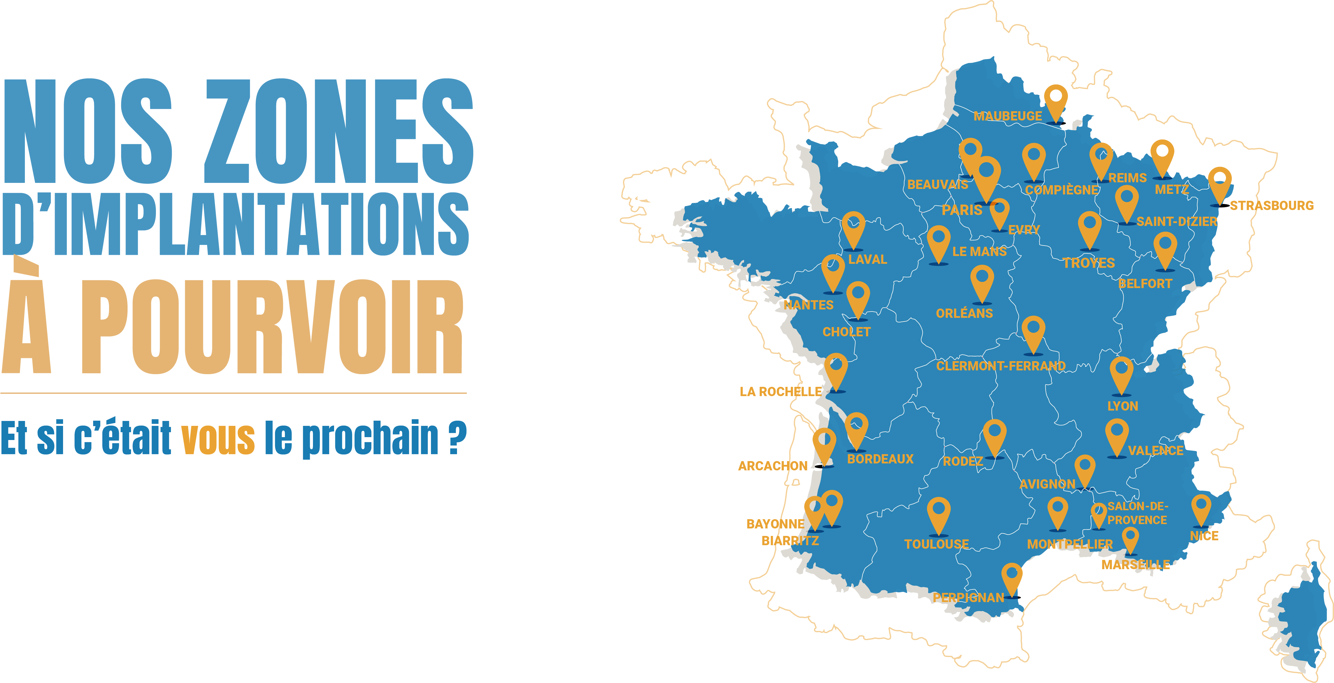 Le printemps arrive et de nouvelles zones d'implantation sont à pourvoir !