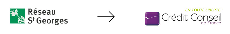 Evolution de la marque Réseau St Georges vers Crédit Conseil de France